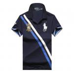 tee shirt polo ralph lauren homme lapel stripe big polo blue